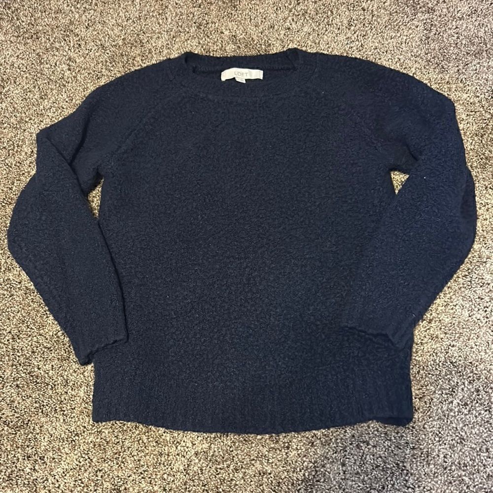 Loft Navy Blue Cozy Premium Sweater (Women's XS)